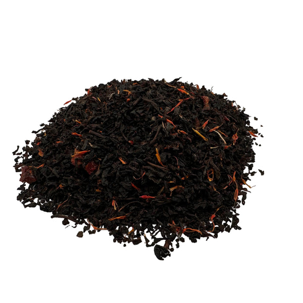 Delicious black berry black tea with blueberries, cranberries and safflowers